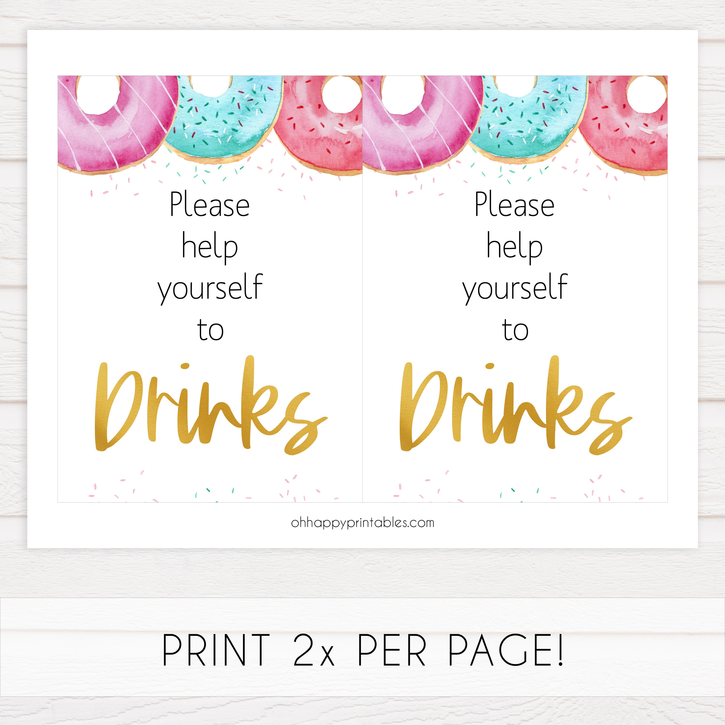 drinks baby shower sign, printable baby table signs, Donut baby decor, printable baby table signs, printable baby decor, baby sprinkles table signs, fun baby signs, baby donut fun baby table signs
