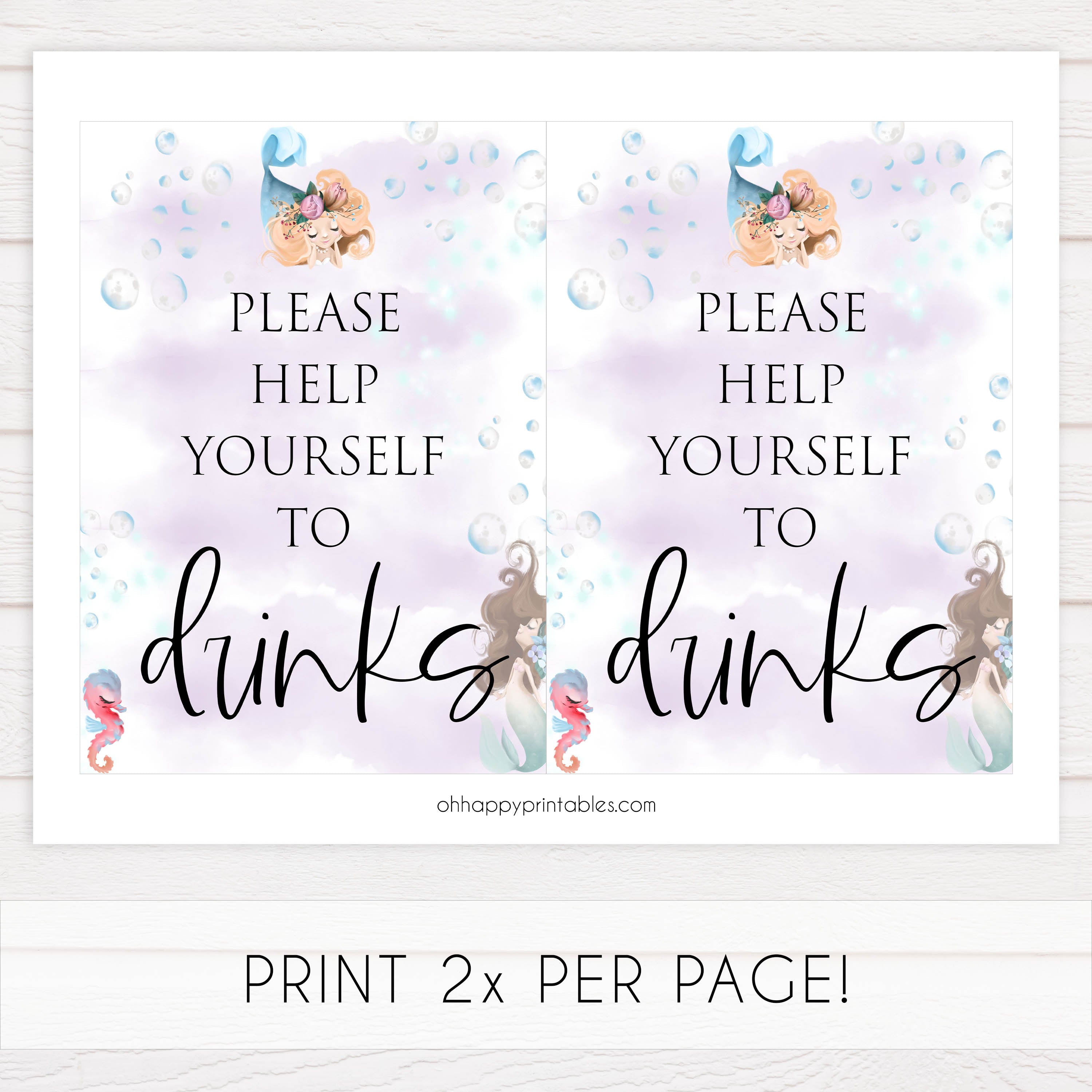 drinks baby table signs, Little mermaid baby decor, printable baby table signs, printable baby decor, baby little mermaid table signs, fun baby signs, baby little mermaid fun baby table signs