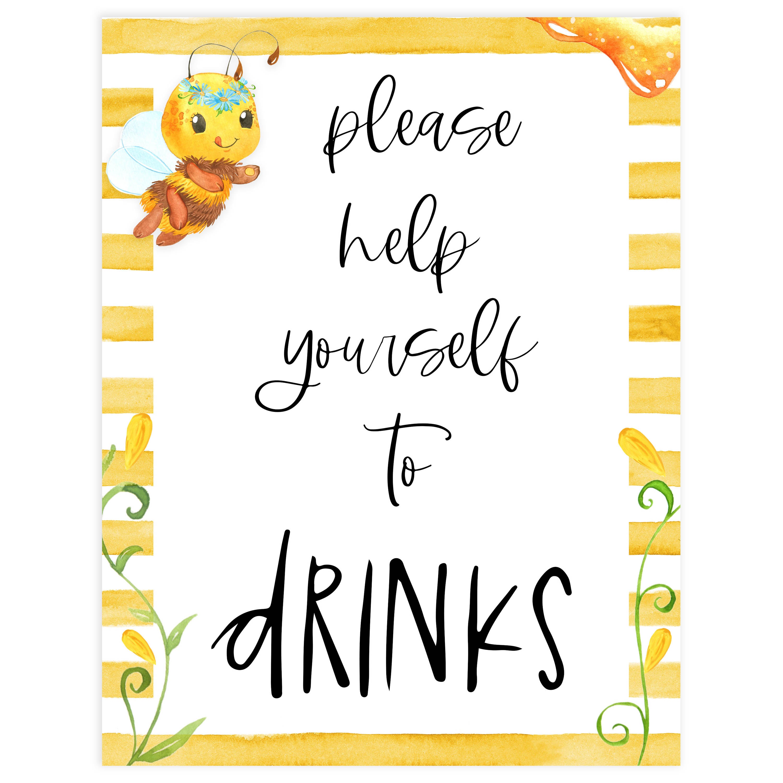 drinks baby table signs, drinks baby signs, Mommy to bee baby decor, printable baby table signs, printable baby decor, mommy bee table signs, fun baby signs, mummy bee fun baby table signs