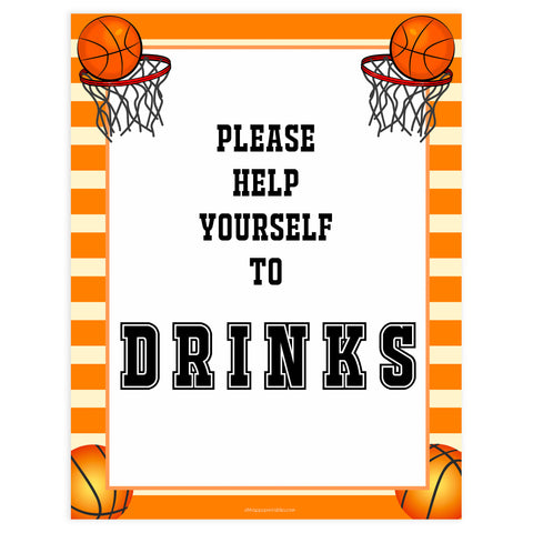 drinks baby table signs, drinks table signs, Basketball baby decor, printable baby table signs, printable baby decor, Basketball table signs, fun baby signs, Basketball fun baby table signs