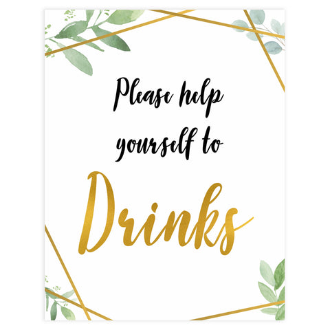 drinks baby table signs, drinks baby decor, Gold geometric baby decor, printable baby table signs, printable baby decor, gold table signs, fun baby signs, geometric fun baby table signs
