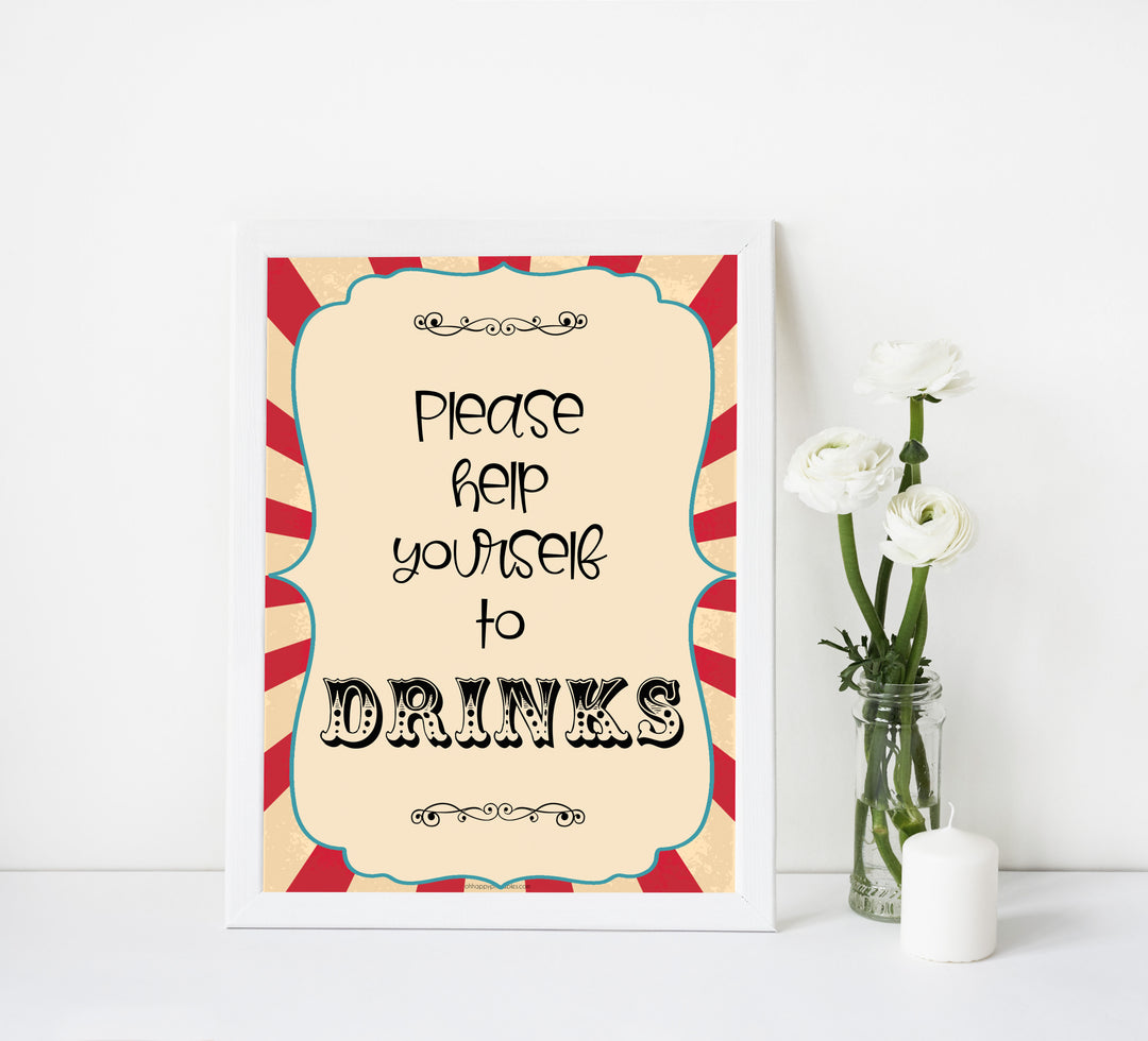 8 baby shower table signs, carnival baby decor, Circus baby decor, printable baby table signs, printable baby decor, carnival table signs, fun baby signs, circus fun baby table signs