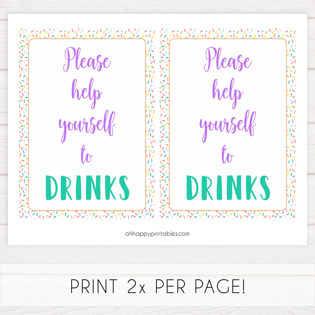 drinks baby table signs, drink baby signs, Baby sprinkle baby decor, printable baby table signs, printable baby decor, baby sprinkle table signs, fun baby signs, baby sprinkle fun baby table signs
