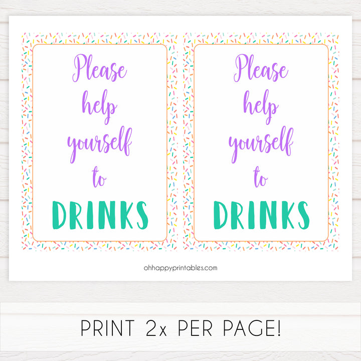 drinks baby table signs, drink baby signs, Baby sprinkle baby decor, printable baby table signs, printable baby decor, baby sprinkle table signs, fun baby signs, baby sprinkle fun baby table signs