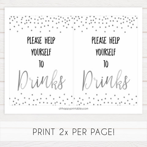 8 baby shower signs, baby table signs bundle, Baby silver glitter baby decor, printable baby table signs, printable baby decor, baby silver glitter table signs, fun baby signs, baby silver fun baby table signs