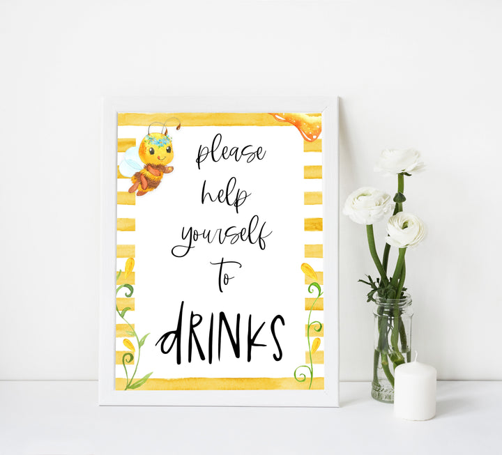 drinks baby table signs, drinks baby signs, Mommy to bee baby decor, printable baby table signs, printable baby decor, mommy bee table signs, fun baby signs, mummy bee fun baby table signs