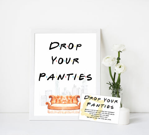 drop your panties game, Printable bridal shower games, friends bridal shower, friends bridal shower games, fun bridal shower games, bridal shower game ideas, friends bridal shower
