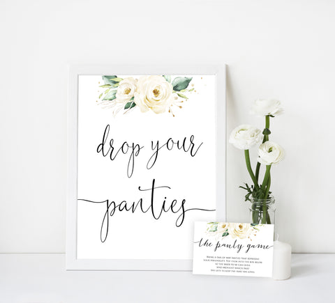 drop your panties game, Printable bridal shower games, floral bridal shower, floral bridal shower games, fun bridal shower games, bridal shower game ideas, floral bridal shower