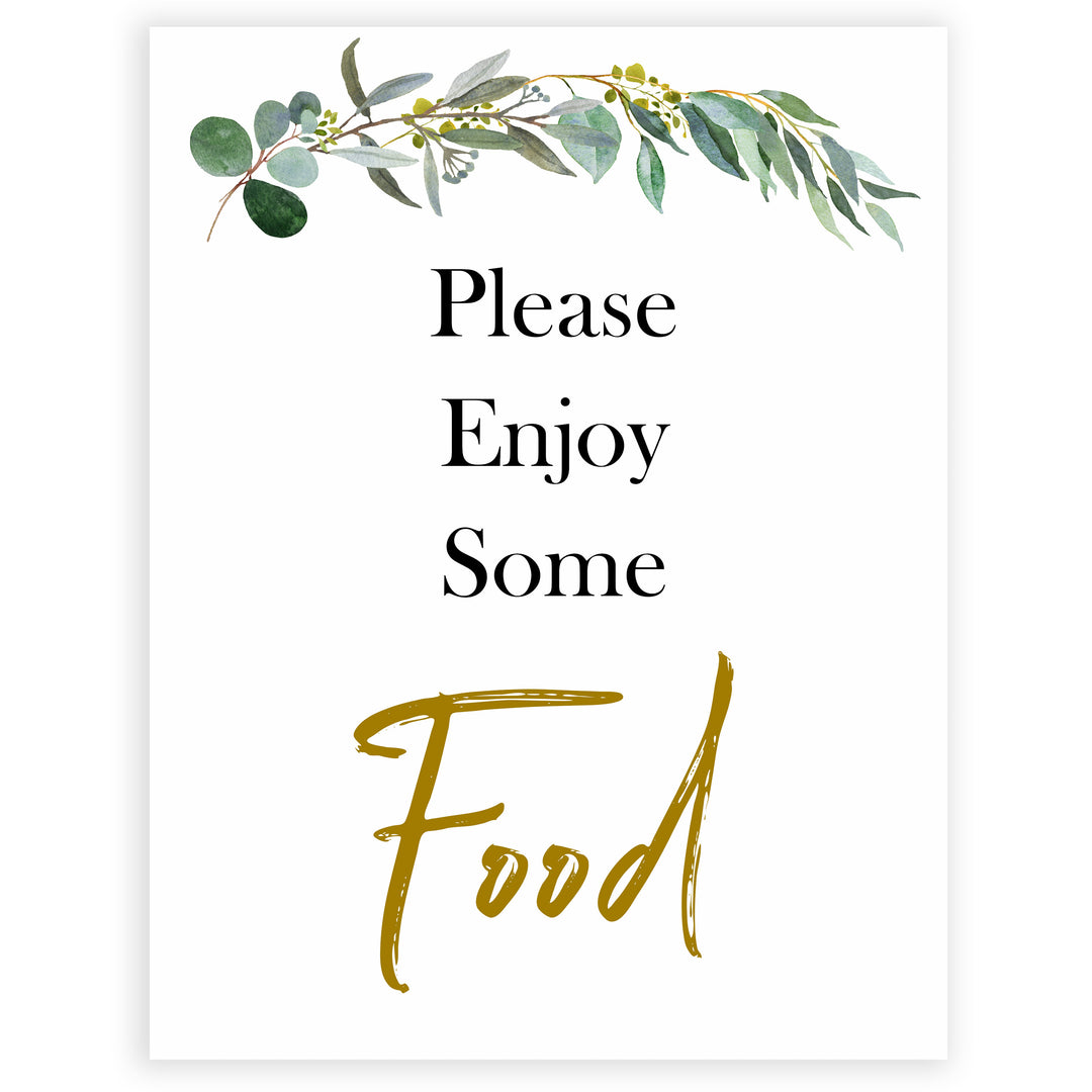 eucalyptus baby signs, food baby signs, printable baby signs, botanical baby signs, baby shower decor, fun baby signs