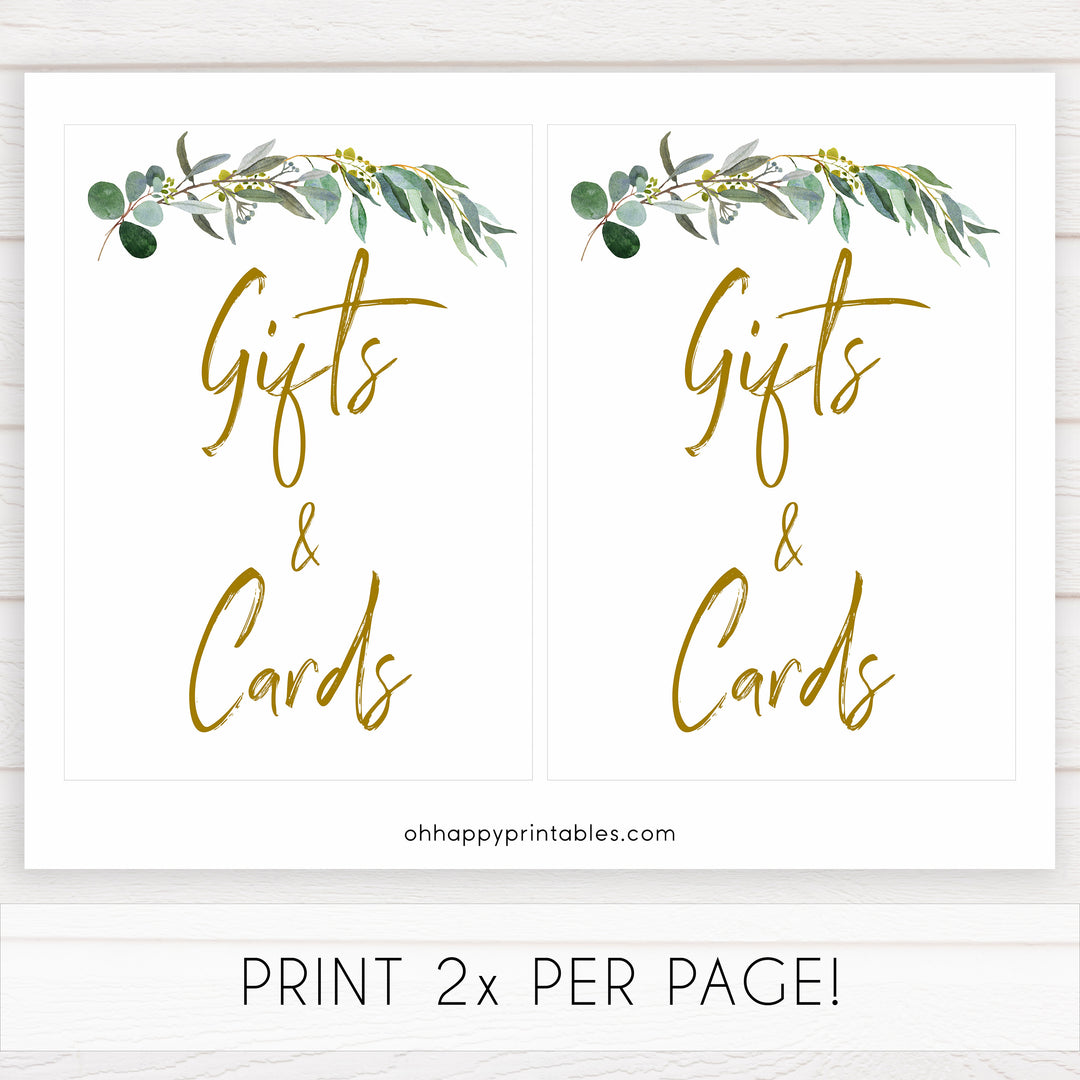 eucalyptus baby signs, gifts and cards baby signs, printable baby signs, botanical baby signs, baby shower decor, fun baby signs