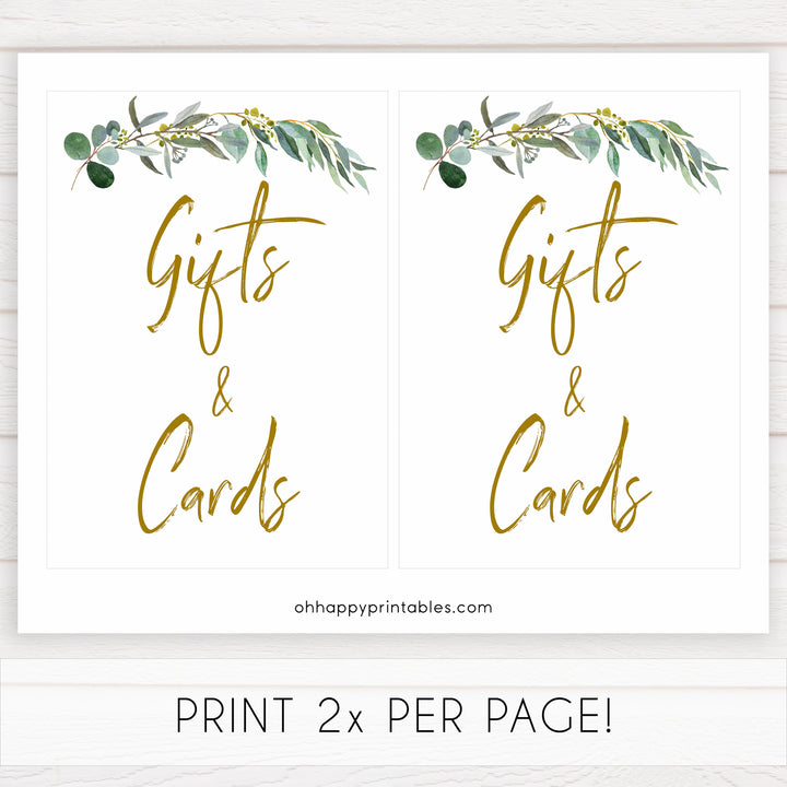 eucalyptus baby signs, gifts and cards baby signs, printable baby signs, botanical baby signs, baby shower decor, fun baby signs