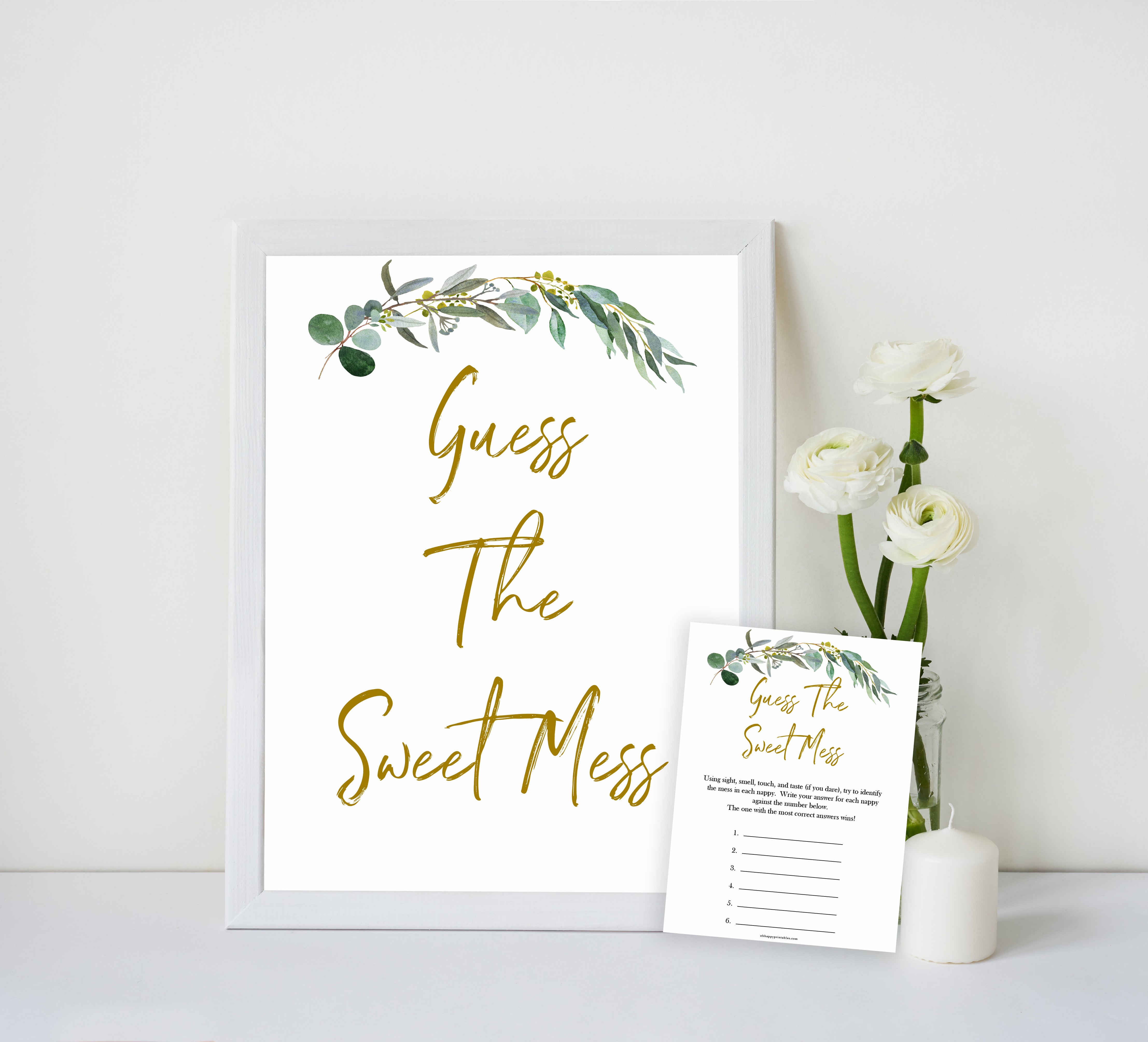 Guess The Sweet Mess Game - Eucalyptus Wreath