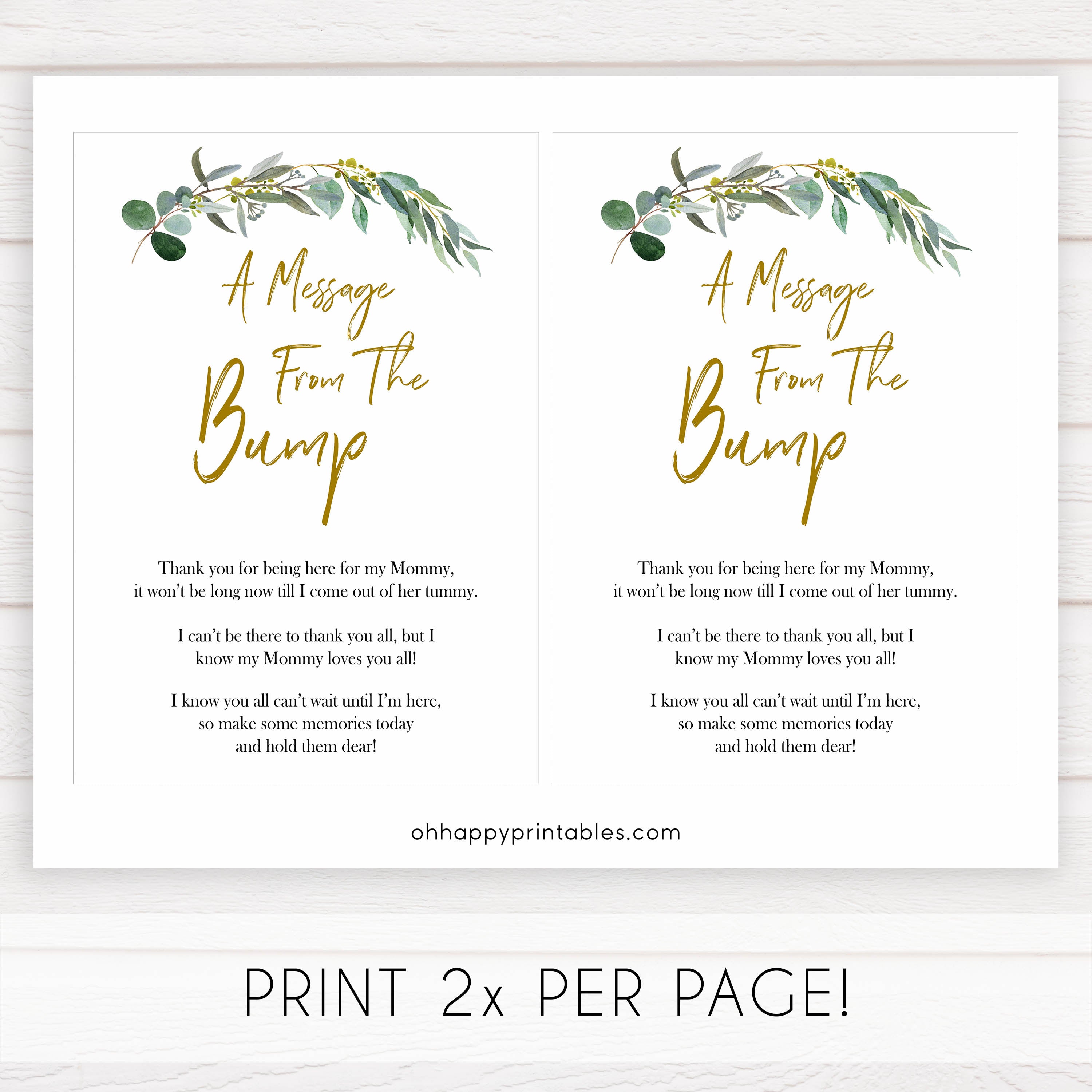 Eucalyptus baby shower games, message from the bump game baby game, fun baby shower games, printable baby games, baby shower ideas, baby games, baby shower baby shower bundle, baby shower games packs, botanical baby shower