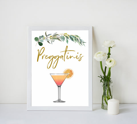 eucalyptus baby signs, preggatinis baby signs, printable baby signs, botanical baby signs, baby shower decor, fun baby signs