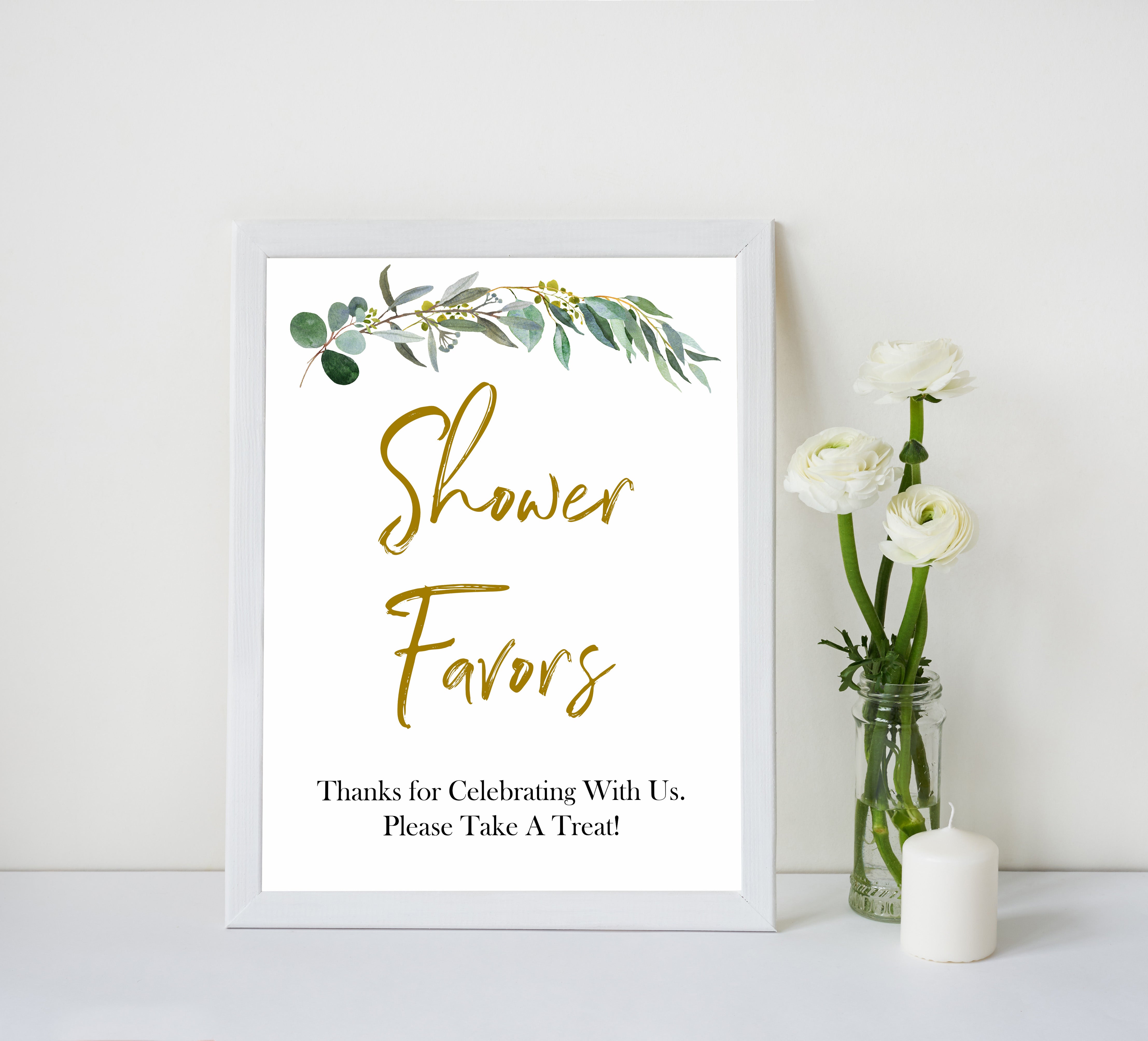 eucalyptus baby signs, shower favors baby signs, favour baby signs, printable baby signs, botanical baby signs, baby shower decor, fun baby signs