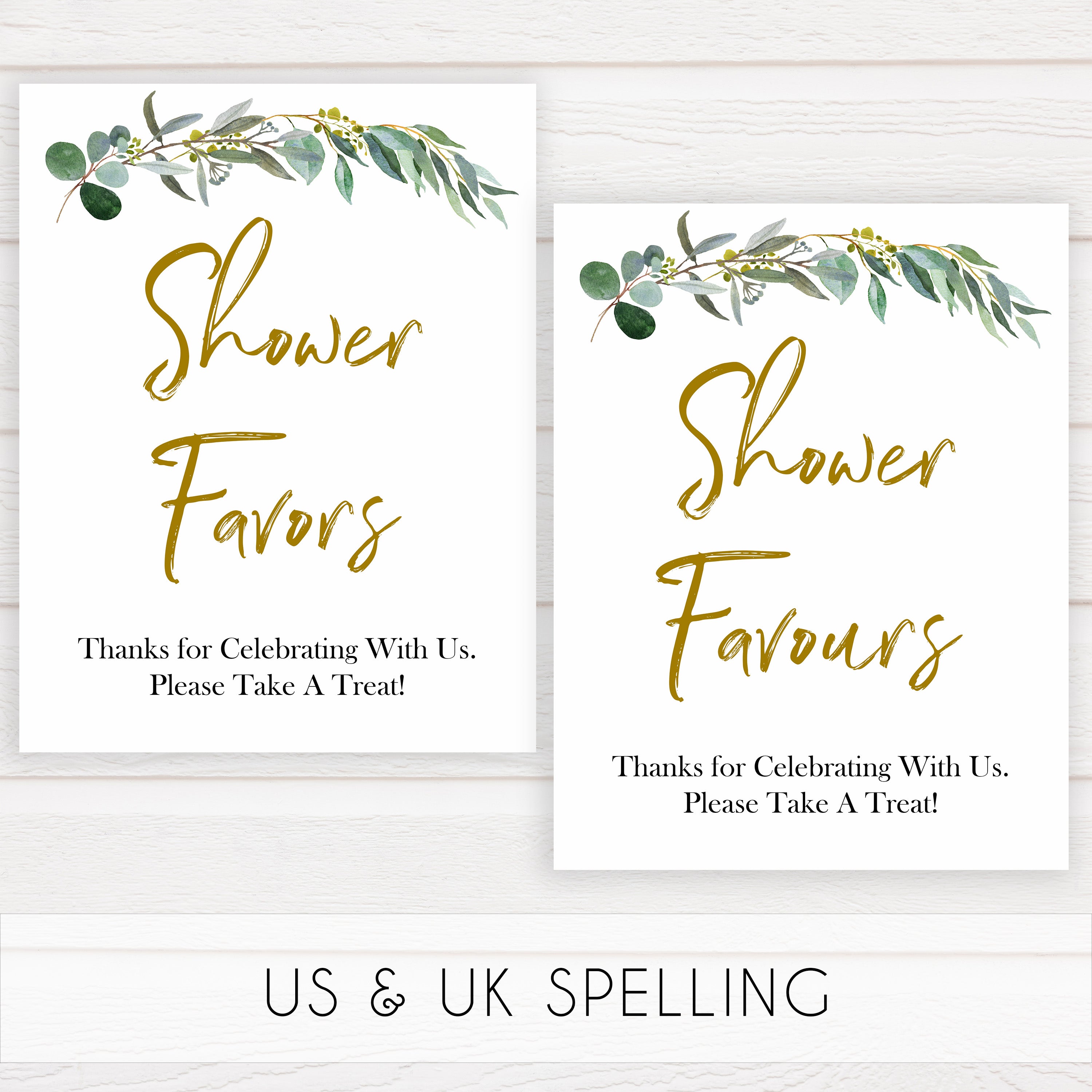 eucalyptus baby signs, shower favors baby signs, favour baby signs, printable baby signs, botanical baby signs, baby shower decor, fun baby signs