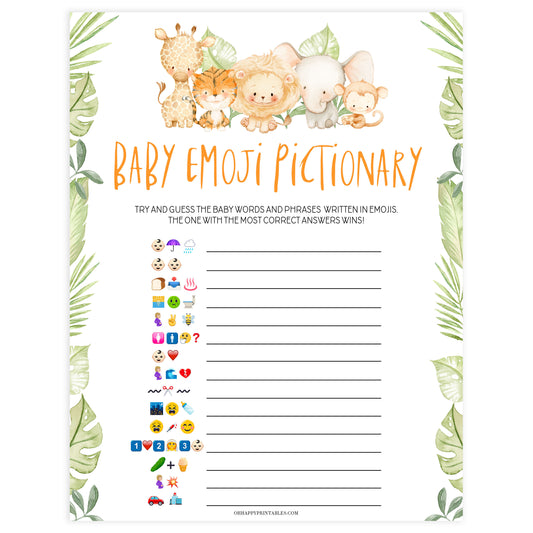 baby emoji pictionary game, Printable baby shower games, safari animals baby games, baby shower games, fun baby shower ideas, top baby shower ideas, safari animals baby shower, baby shower games, fun baby shower ideas