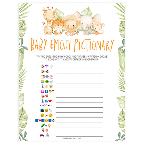 baby emoji pictionary game, Printable baby shower games, safari animals baby games, baby shower games, fun baby shower ideas, top baby shower ideas, safari animals baby shower, baby shower games, fun baby shower ideas