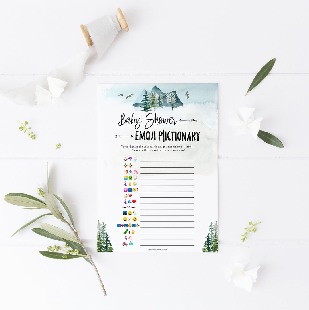 baby shower emoji Pictionary game, Printable baby shower games, adventure awaits baby games, baby shower games, fun baby shower ideas, top baby shower ideas, adventure awaits baby shower, baby shower games, fun adventure baby shower ideas