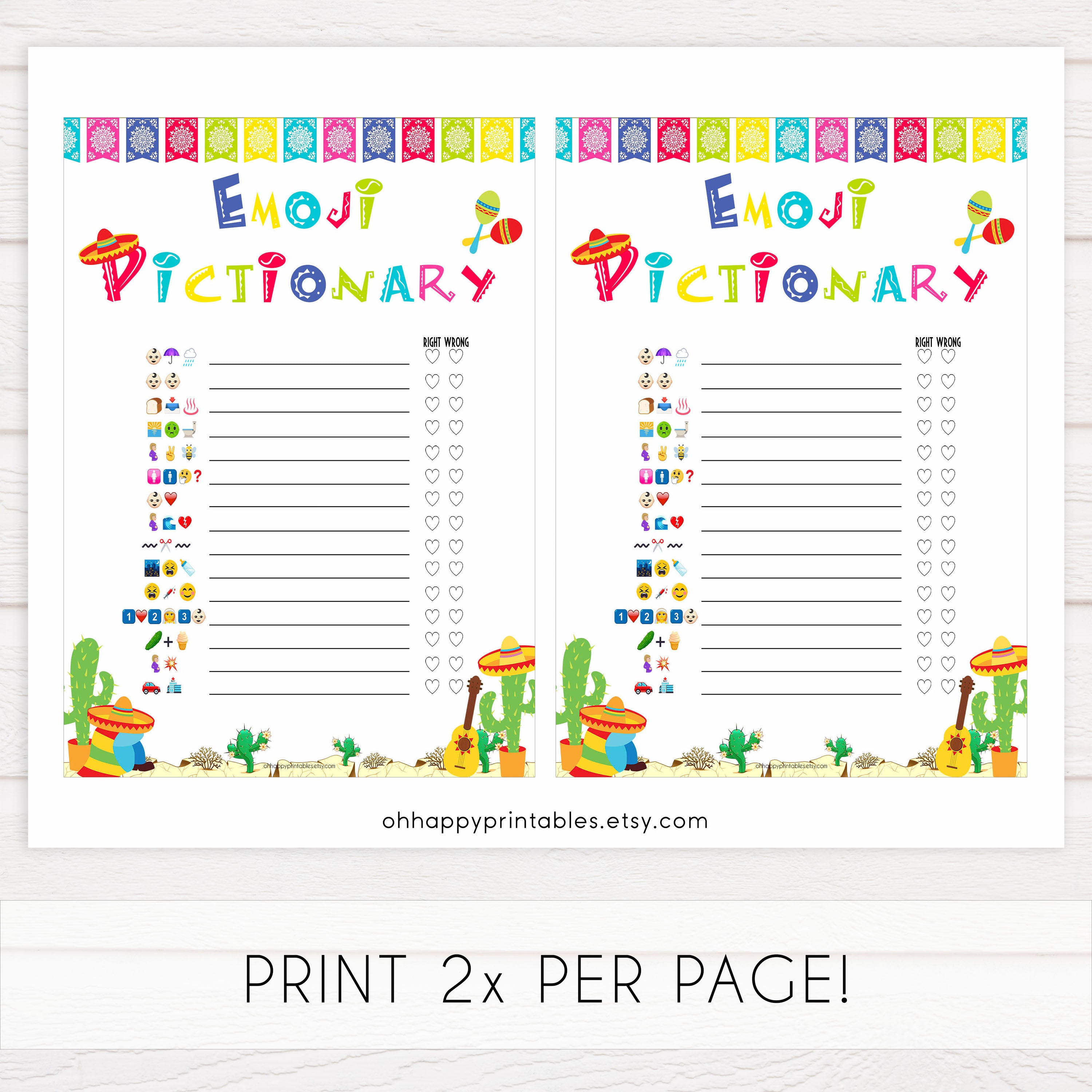 baby shower emoji pictionary game, Printable baby shower games, Mexican fiesta fun baby games, baby shower games, fun baby shower ideas, top baby shower ideas, fiesta shower baby shower, fiesta baby shower ideas