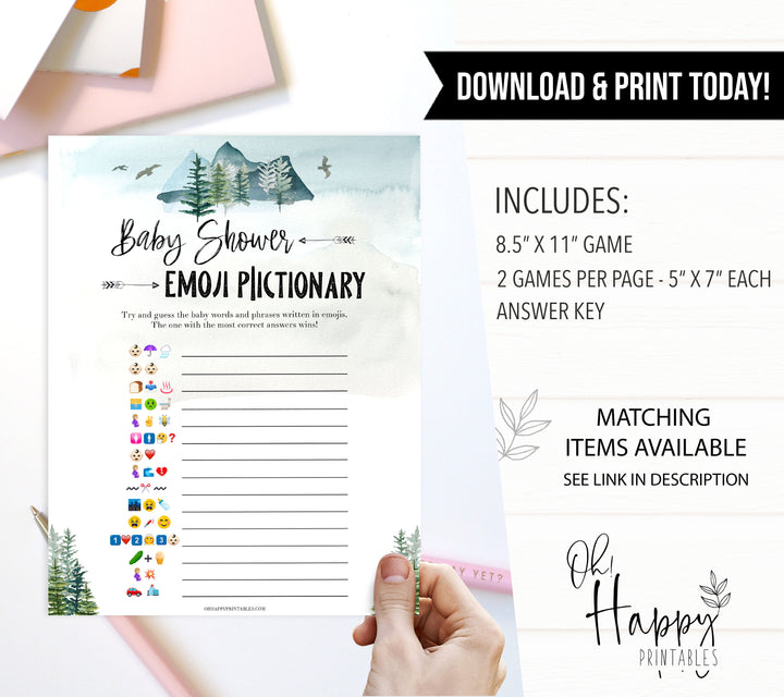 baby shower emoji Pictionary game, Printable baby shower games, adventure awaits baby games, baby shower games, fun baby shower ideas, top baby shower ideas, adventure awaits baby shower, baby shower games, fun adventure baby shower ideas