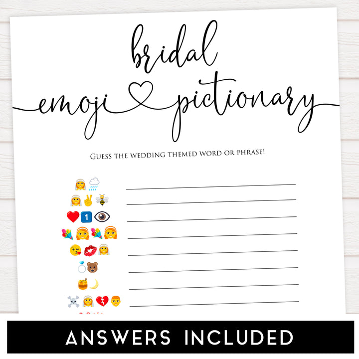 8 Bridal Shower Games Bundle - Minimalist