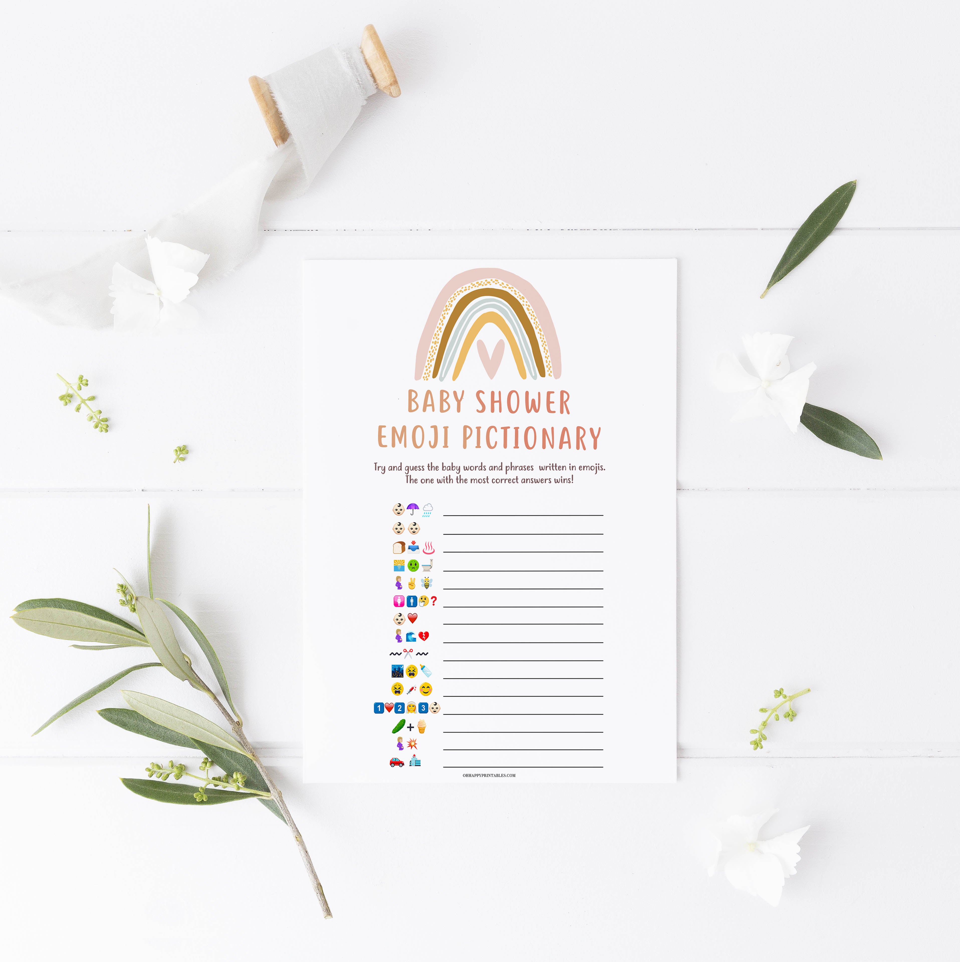 baby shower emoji pictionary game, Printable baby shower games, boho rainbow baby games, baby shower games, fun baby shower ideas, top baby shower ideas, boho rainbow baby shower, baby shower games, fun boho rainbow baby shower ideas