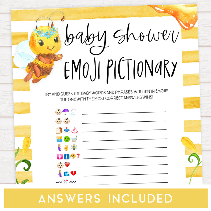 baby shower emoji pictionary game, emoji pictionary, Printable baby shower games, mommy bee fun baby games, baby shower games, fun baby shower ideas, top baby shower ideas, mommy to bee baby shower, friends baby shower ideas