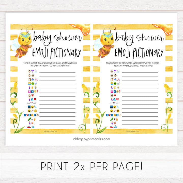baby shower emoji pictionary game, emoji pictionary, Printable baby shower games, mommy bee fun baby games, baby shower games, fun baby shower ideas, top baby shower ideas, mommy to bee baby shower, friends baby shower ideas