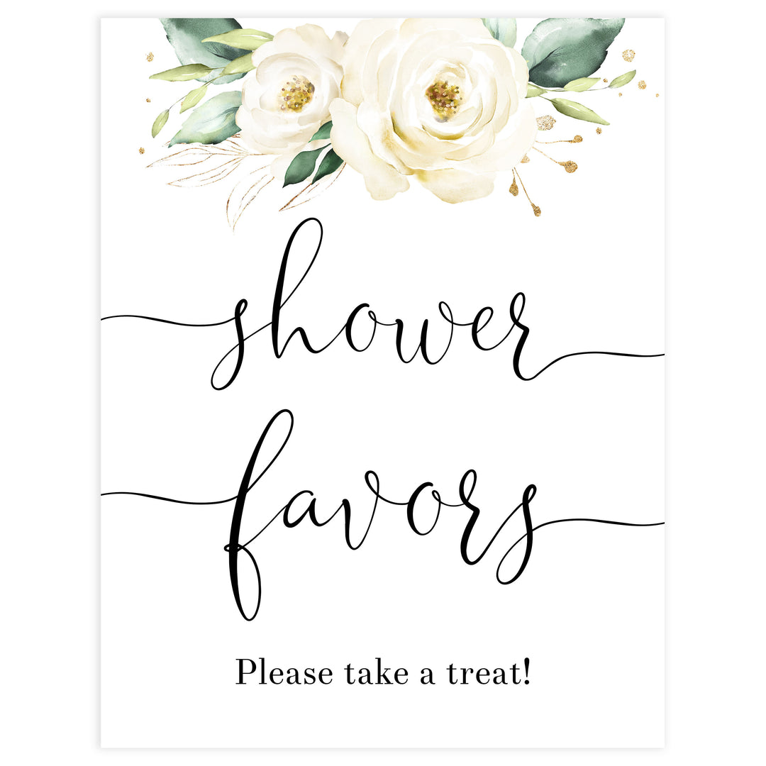 favors baby shower table sign, White floral baby decor, printable baby table signs, printable baby decor, baby safari animals table signs, fun baby signs, baby safari animals fun baby table signs
