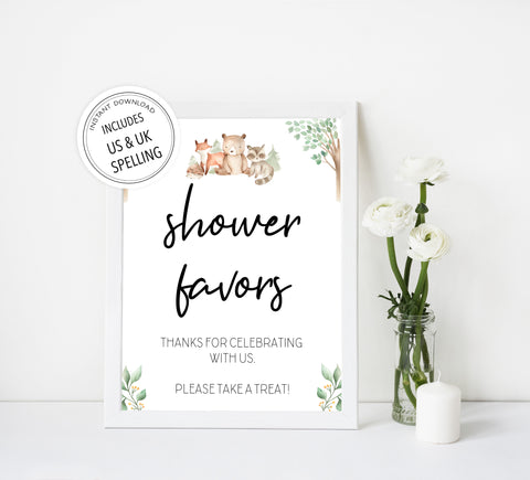8 baby shower signs, Woodland animals baby decor, printable baby table signs, printable baby decor, baby woodland animals table signs, fun baby signs, baby woodland animals fun baby table signs