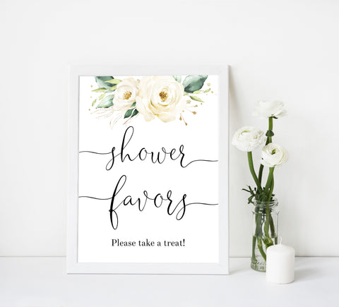 favors baby shower table sign, White floral baby decor, printable baby table signs, printable baby decor, baby safari animals table signs, fun baby signs, baby safari animals fun baby table signs