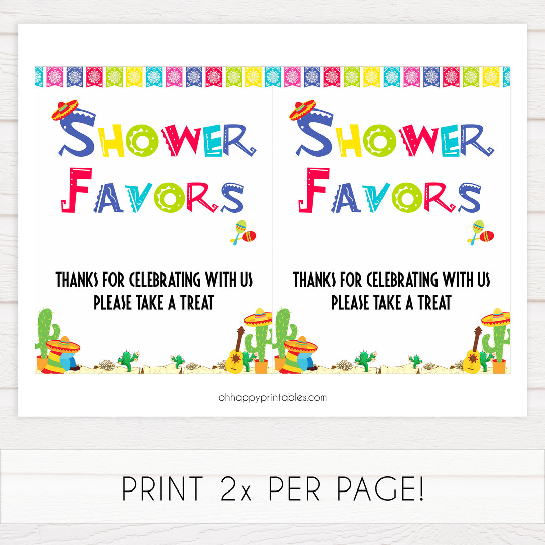 baby favors table signs, favours table signs, Mexican fiesta baby decor, printable baby table signs, printable baby decor, baby Mexican fiesta table signs, fun baby signs, baby fiesta fun baby table signs