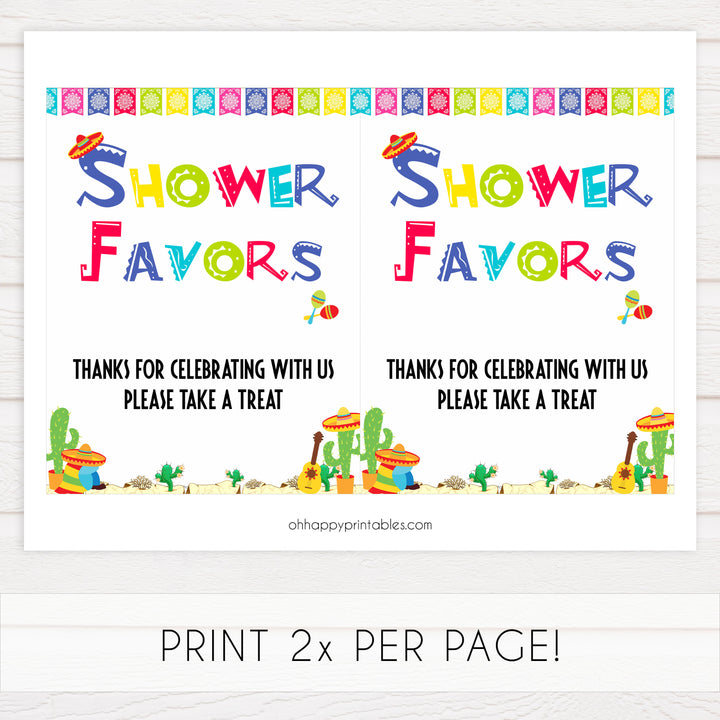 baby favors table signs, favours table signs, Mexican fiesta baby decor, printable baby table signs, printable baby decor, baby Mexican fiesta table signs, fun baby signs, baby fiesta fun baby table signs
