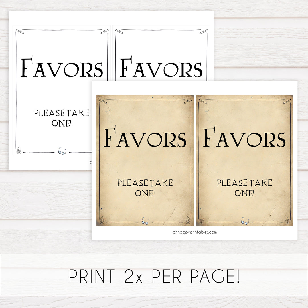 favors bridal signs, favors wedding table signs, Printable bridal shower signs, Harry Potter bridal shower decor, Harry Potter bridal shower decor ideas, fun bridal shower decor, bridal shower game ideas, Harry Potter bridal shower ideas
