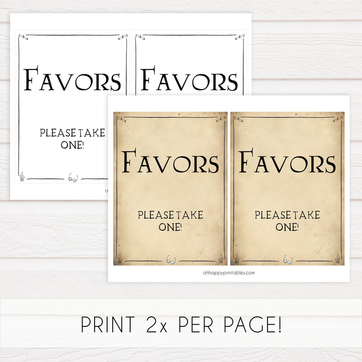 favors bridal signs, favors wedding table signs, Printable bridal shower signs, Harry Potter bridal shower decor, Harry Potter bridal shower decor ideas, fun bridal shower decor, bridal shower game ideas, Harry Potter bridal shower ideas