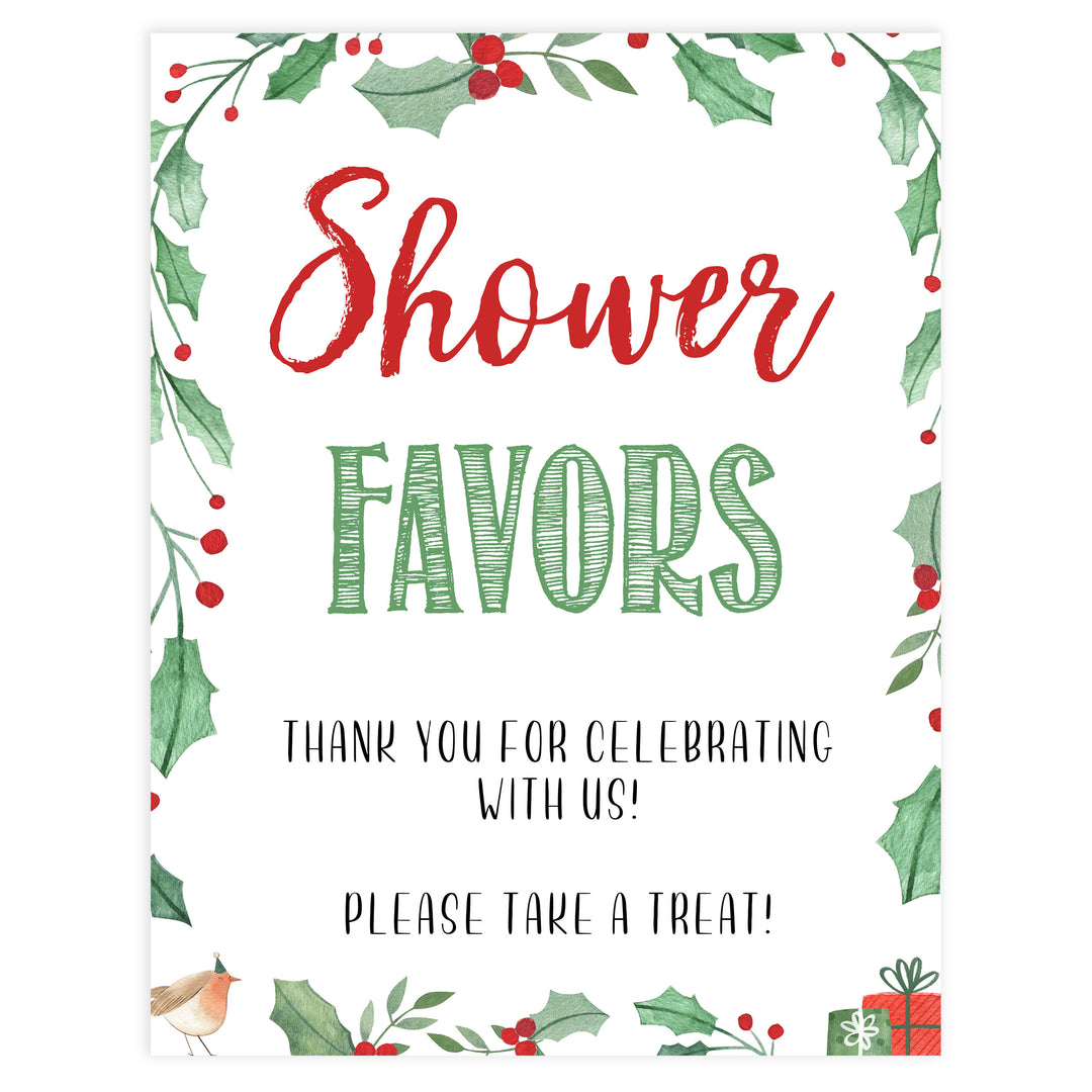 Christmas baby shower signs, Favours, Favors baby shower sign, baby shower decor, printable baby signs, baby decor, festive baby shower