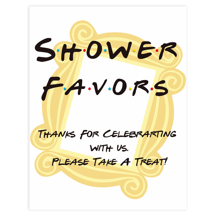 favors baby table signs, favors baby sign, Friends baby decor, printable baby table signs, printable baby decor, friends table signs, fun baby signs, friends fun baby table signs