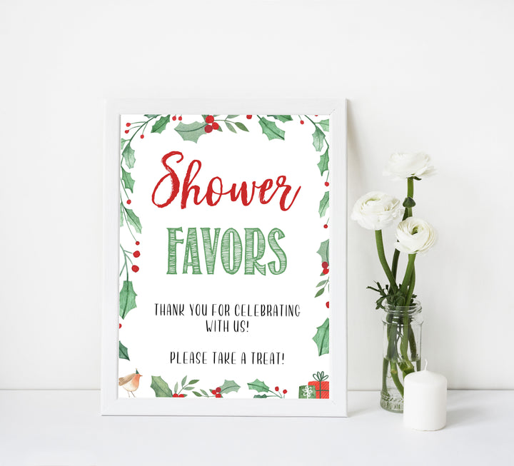 Christmas baby shower signs, Favours, Favors baby shower sign, baby shower decor, printable baby signs, baby decor, festive baby shower