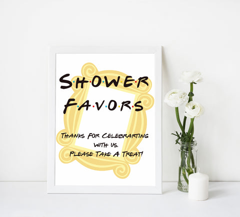 8 Table Signs Pack, Friends baby decor, printable baby table signs, printable baby decor, friends table signs, fun baby signs, friends fun baby table signs