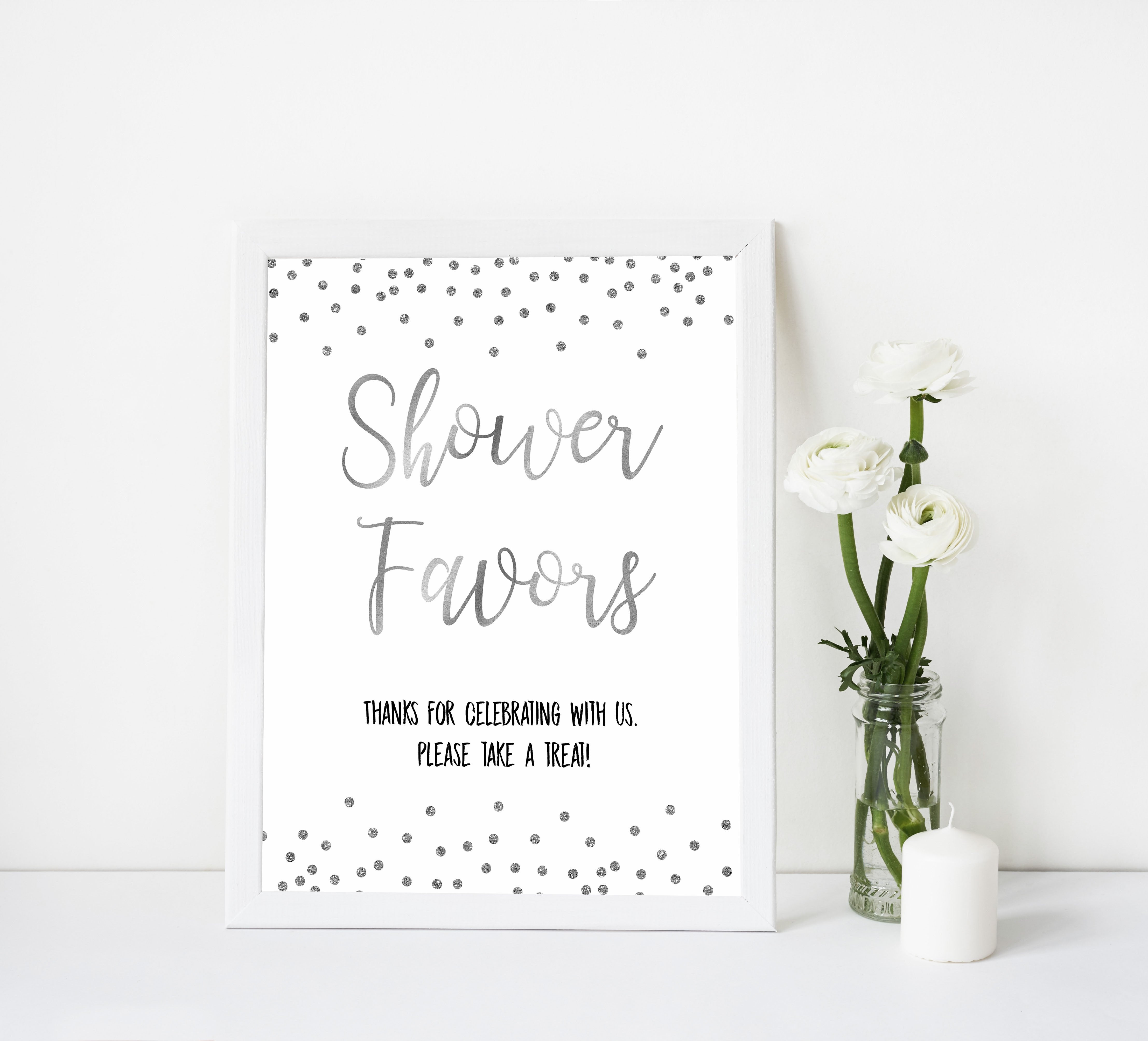 8 baby shower signs, baby table signs bundle, Baby silver glitter baby decor, printable baby table signs, printable baby decor, baby silver glitter table signs, fun baby signs, baby silver fun baby table signs