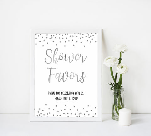 8 baby shower signs, baby table signs bundle, Baby silver glitter baby decor, printable baby table signs, printable baby decor, baby silver glitter table signs, fun baby signs, baby silver fun baby table signs