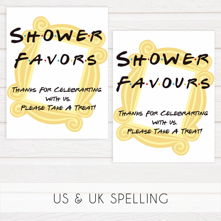 favors baby table signs, favors baby sign, Friends baby decor, printable baby table signs, printable baby decor, friends table signs, fun baby signs, friends fun baby table signs