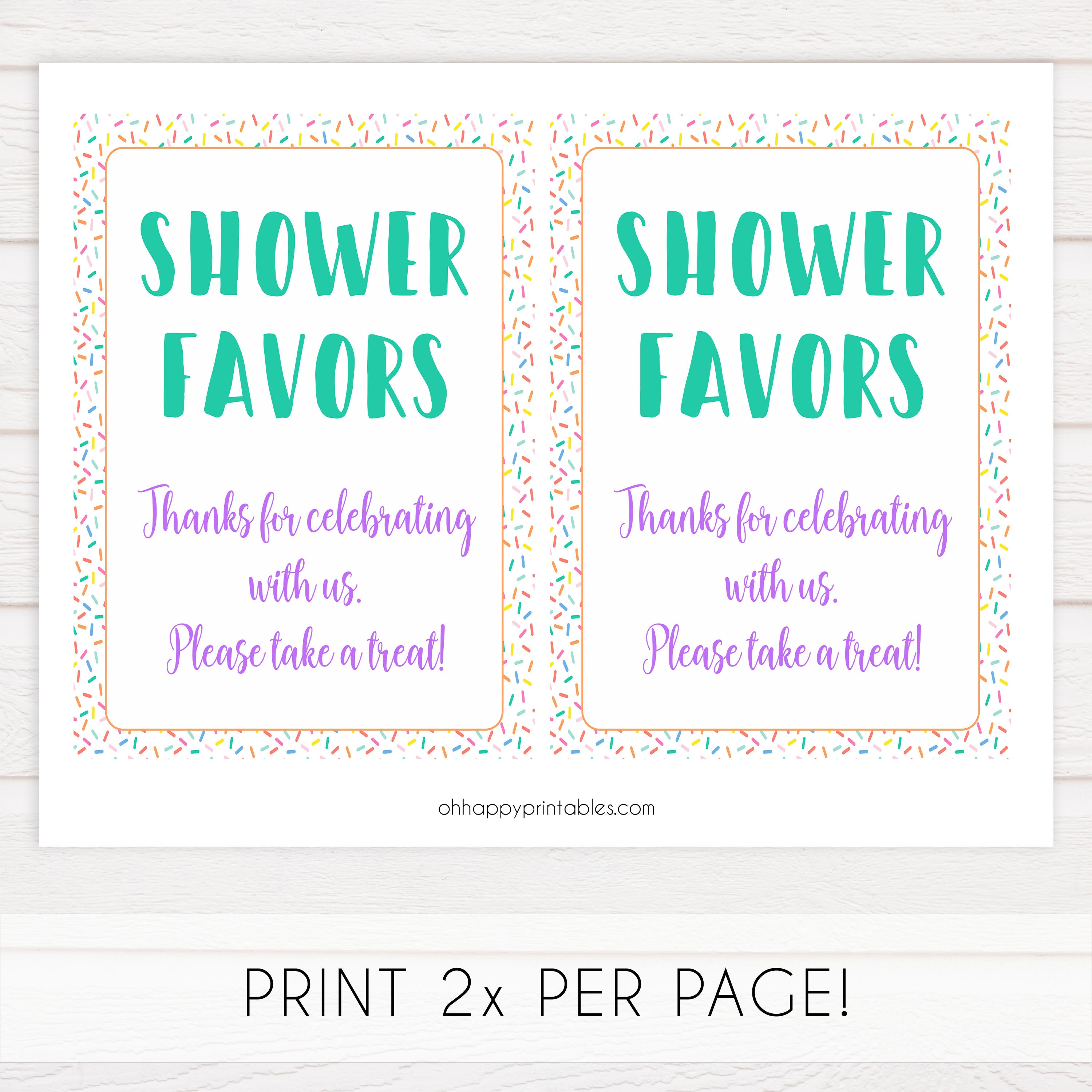 Favors Sign - Boho Printable Baby Shower Signs – OhHappyPrintables