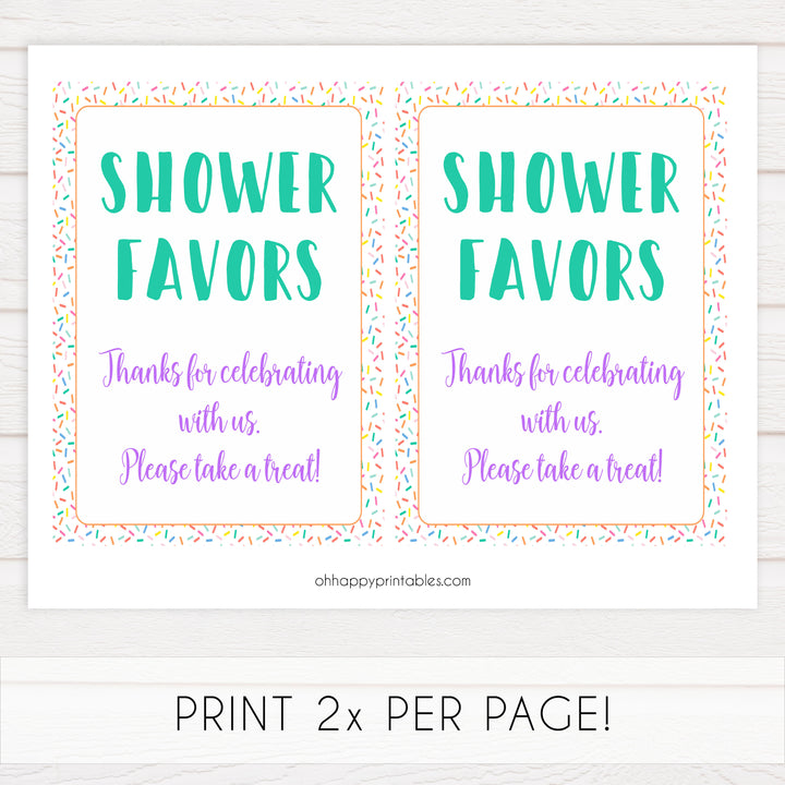 baby favors table sign, baby favors sign, Baby sprinkle baby decor, printable baby table signs, printable baby decor, baby sprinkle table signs, fun baby signs, baby sprinkle fun baby table signs