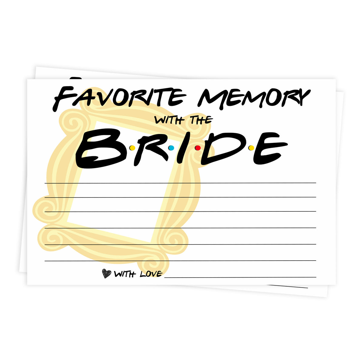 favorite memory with the bride game, Printable bridal shower games, friends bridal shower, friends bridal shower games, fun bridal shower games, bridal shower game ideas, friends bridal shower