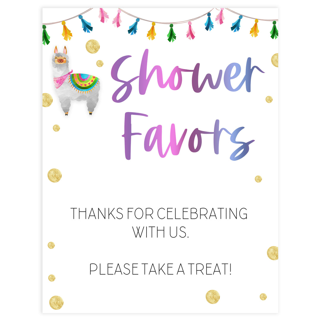baby shower favors table signs, favors baby table signs, Llama fiesta baby decor, printable baby table signs, printable baby decor, baby llama fiesta table signs, fun baby signs, baby llama fiesta fun baby table signs