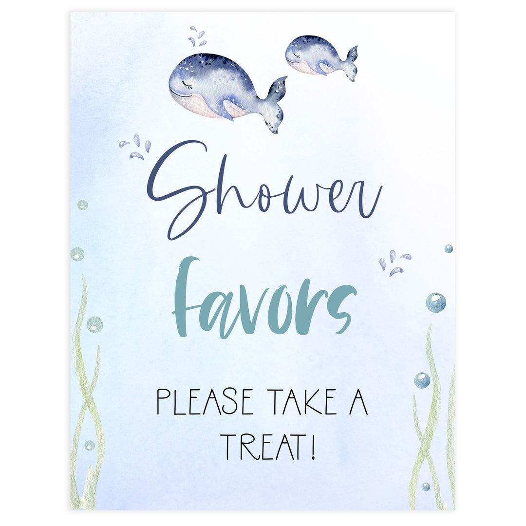 favours baby shower table signs, Whale baby decor, printable baby table signs, printable baby decor, baby adventure table signs, fun baby signs, baby unicorn fun baby table signs