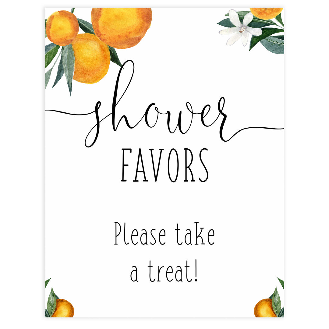 favors baby shower table signs, Little cutie baby decor, printable baby table signs, printable baby decor, baby little cutie table signs, fun baby signs, baby little cutie fun baby table signs, citrus baby shower signs,