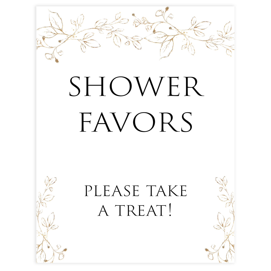 favors table signs, Gold leaf baby decor, printable baby table signs, printable baby decor, baby gold leaf table signs, fun baby signs, baby gold leaf fun baby table signs